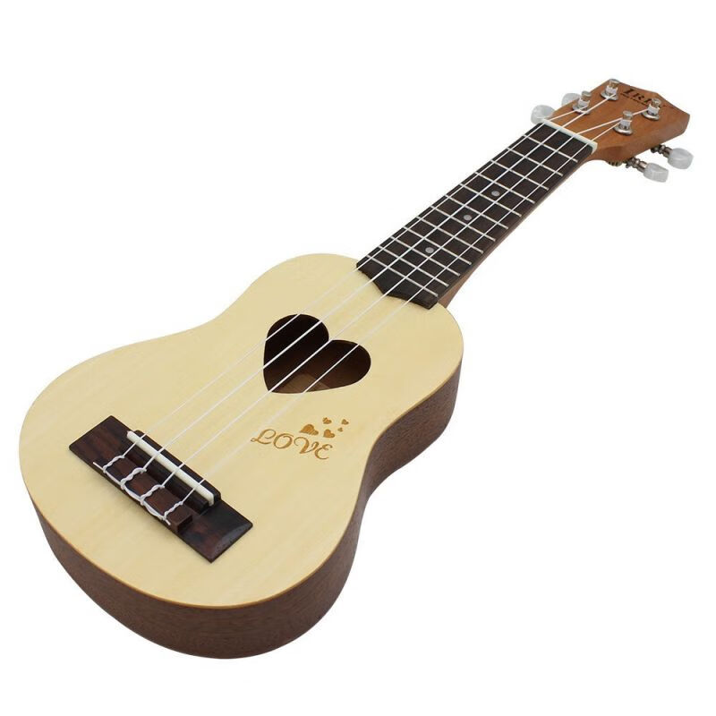 ir新品17寸尤克里里心型四弦小吉他ukulele乌克丽丽 心型