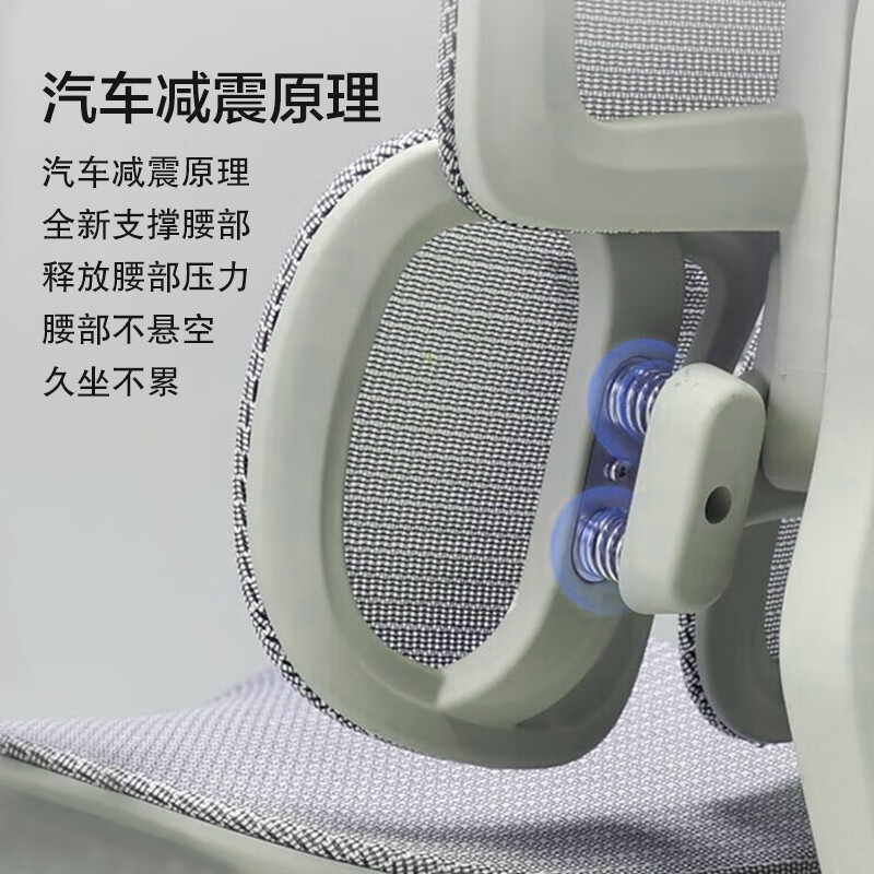 家友人体工学椅双驱护腰电脑椅舒服办公椅老板椅电竞椅人工力学椅椅子 JY031银灰双驱护腰+脚踏+8D万向扶手 杜邦特网 钢制脚