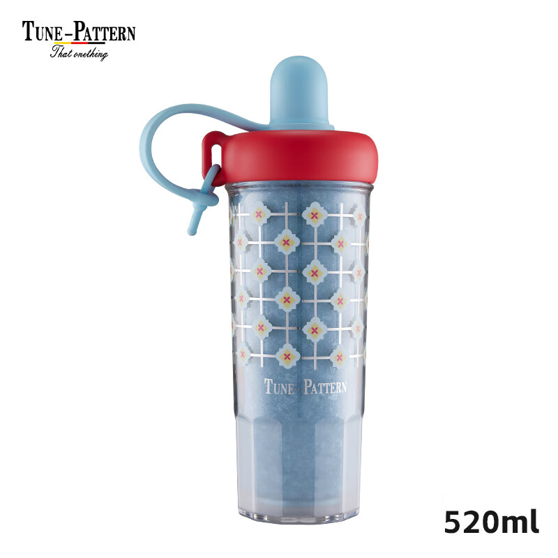 TUNE-PATTERN汀派纯钛吸管杯保温杯双饮口高颜值女咖啡杯大容量躺着喝便携钛杯 碧落【送定制杯刷】