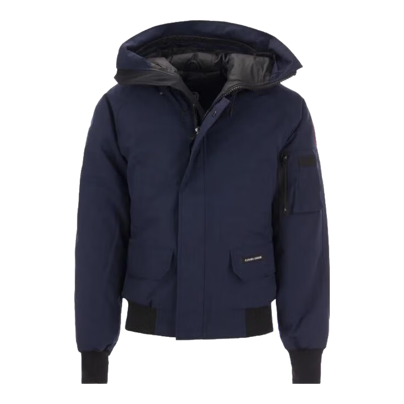 加拿大鵝（Canada Goose）男士羽絨服紅標經(jīng)典款 耐磨防風連帽戶外休閑夾克外套 藍色 S