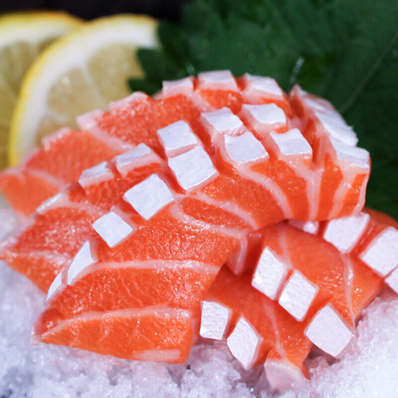 鮮有匯聚高脂三文魚(yú) 魚(yú)腩 200g*2刺身海鮮新鮮即食冰鮮鮭生魚(yú)片