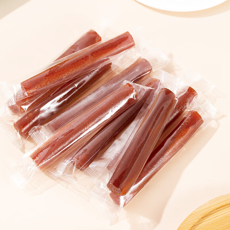 巨源0蔗糖果丹皮400g*2袋 承德特产铁山楂蜜饯果干休闲零食山楂片 400g*2袋