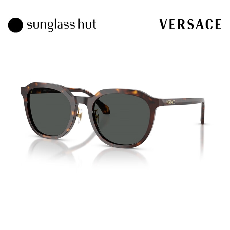 范思哲（VERSACE）【赵露思同款】太阳镜女款眼镜0VE4493D 深玳瑁色镜框/暗灰色镜片 108/87