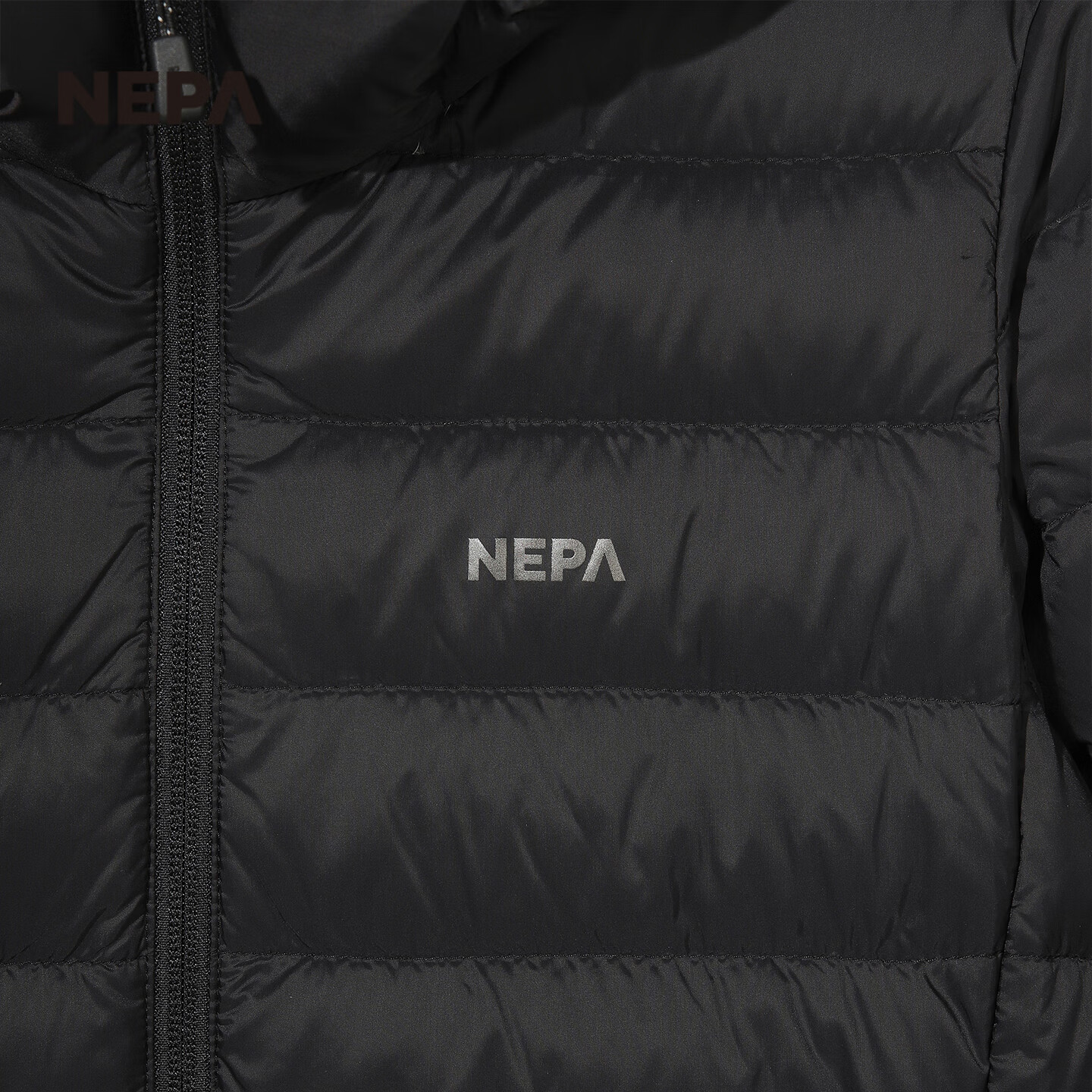 NEPA耐葩韩国进口户外25秋冬女士羽绒服保暖连帽中长款羽绒服7L82023 C01黑色 XS 160/84A （090）
