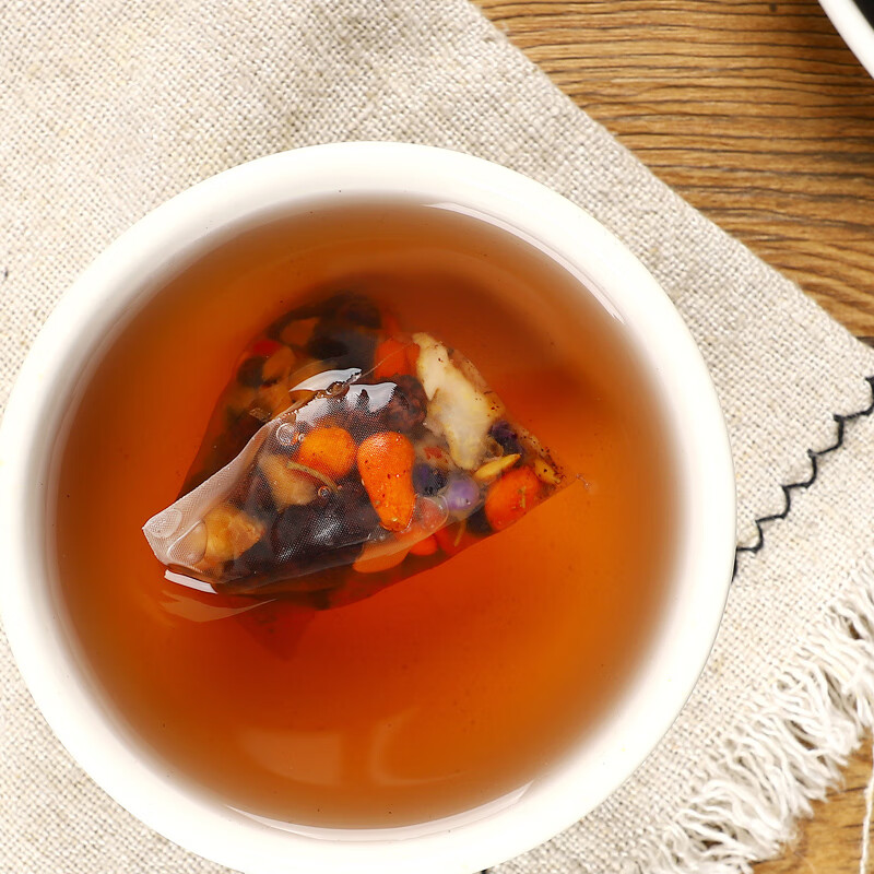 法米诺人参桑葚黑枸杞茶男女熬夜元气茶红枣冷泡茶礼盒装125g 人参桑葚黑枸杞茶礼盒 125g*3盒 (共75袋)