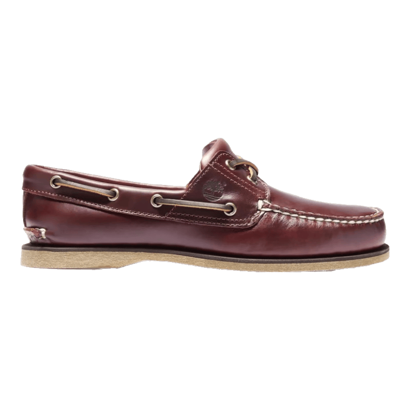 Timberland 添柏嵐 2-EYE BOAT 船鞋男士經(jīng)典款商務(wù)休閑雙孔套腳休閑鞋皮鞋 酒紅色 標(biāo)準(zhǔn)40碼/us7