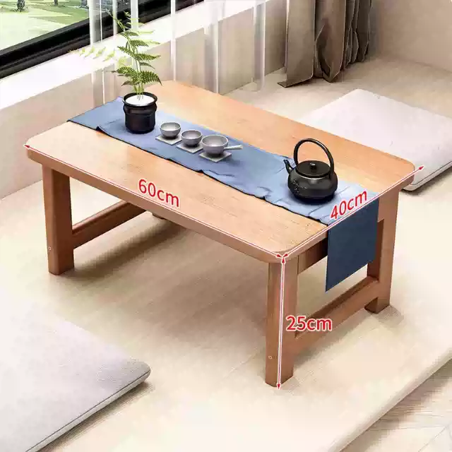 甜苗苗叠桌楠竹炕桌家用实木榻榻米小茶几飘窗桌床上学习书桌电脑矮桌 免安装可叠原色60*40*高25固厚