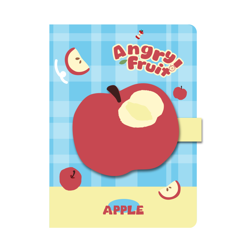 三年二班憤怒的水果皮面搭扣本筆記本手賬本兒童女孩卡通記事本日記本小學(xué)生初中生本子加厚橫線 有柿嗎