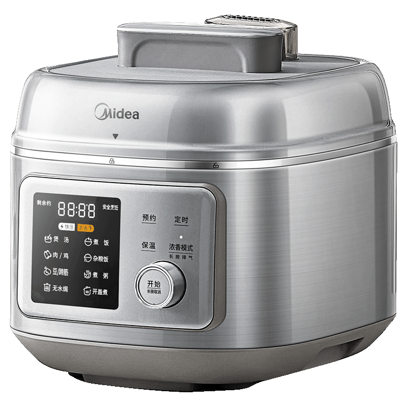 美的（Midea）小凝鲜沸腾浓香电压力锅0氟母婴316L钢釜0涂层5L高压锅60S快排家用煲汤4-6人煮饭煲C5940N国家补贴