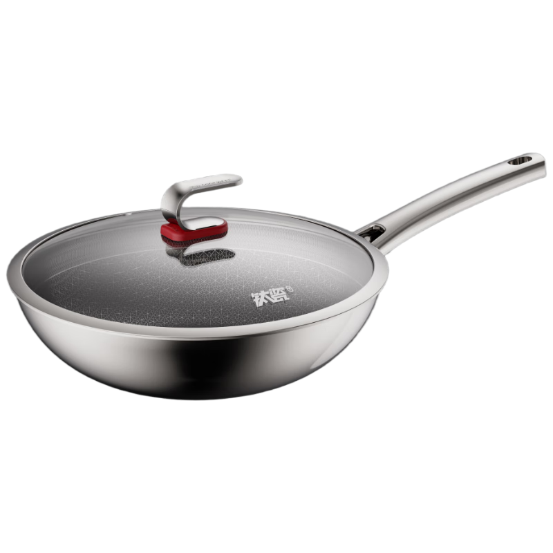 愛(ài)仕達(dá)（ASD）鈦瓷晶鋼不粘炒鍋含鈦316不銹鋼電磁爐明火通用CC30E6WG