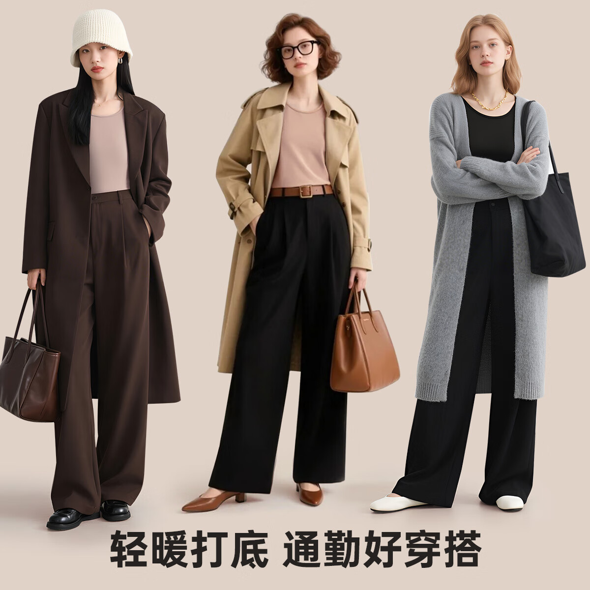 润微【轻暖肌底衣】蓄热保暖内搭可外穿女士保暖内衣秋衣打底衫女 黑色 XL (适合110-120斤)