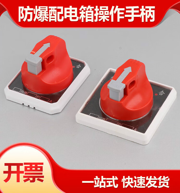 防爆配電箱控制開(kāi)關(guān) DZ47 IC65 NXB空氣開(kāi)關(guān)斷路器操作手柄可掛鎖 60*72mm長(zhǎng)方形紅