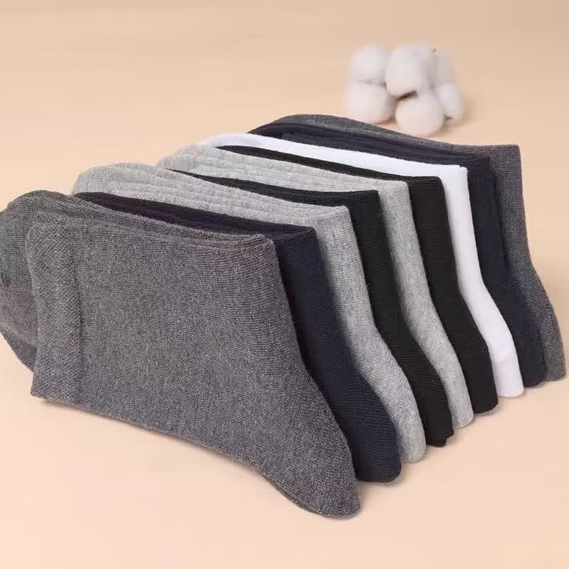 雅鹿男士四季中筒运动袜透气吸汗长筒袜商务休闲袜防臭抑菌耐磨透气袜 10黑+10白+10浅灰【30双装】 均码 雅鹿 10A抑菌/高弹透气/抗起球