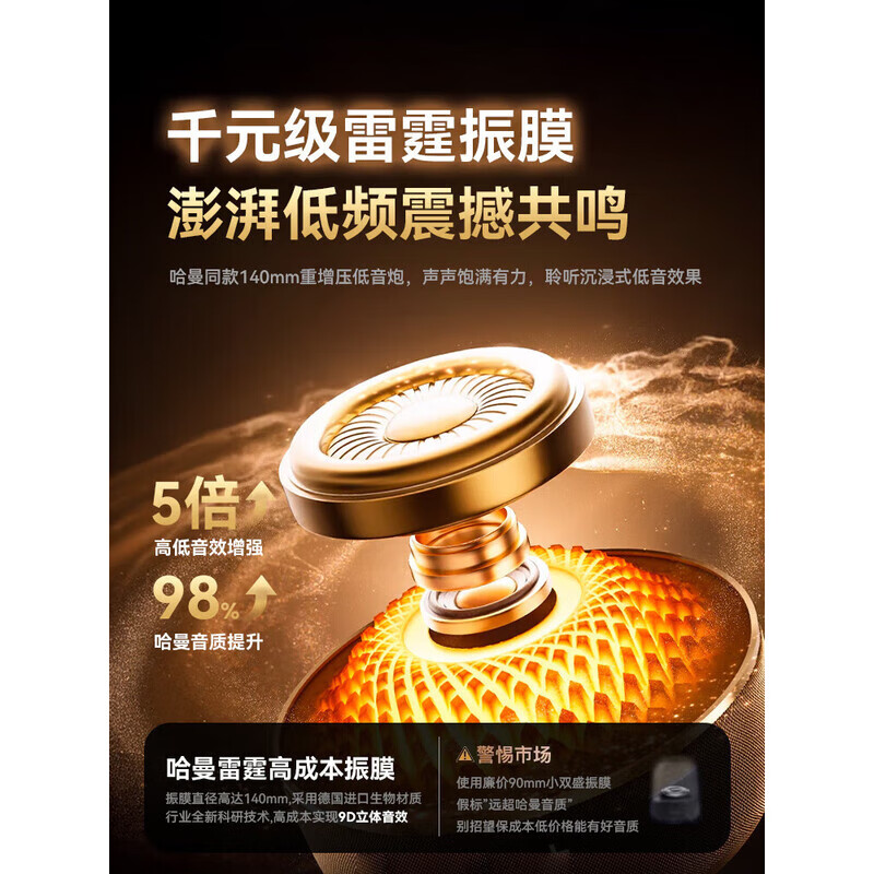 MILDRY【曼哈琉璃6代】大哈曼卡顿蓝牙音响华强北音箱无线6代柏林之声五桌面台式电脑低音炮 【黑金典藏丨琉璃6代】ProMax版