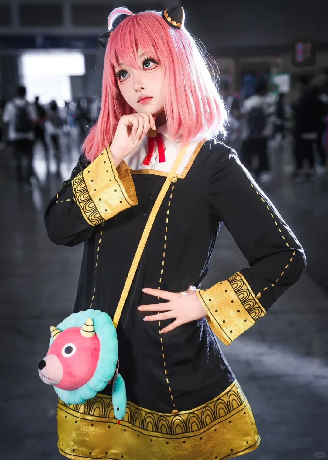 蓬源玩具阿尼亚cos服 薄款可爱间谍过家家女童装C服cosplay动漫服 阿尼亚衣服+假发+袜子+头饰+发网 儿童款 160