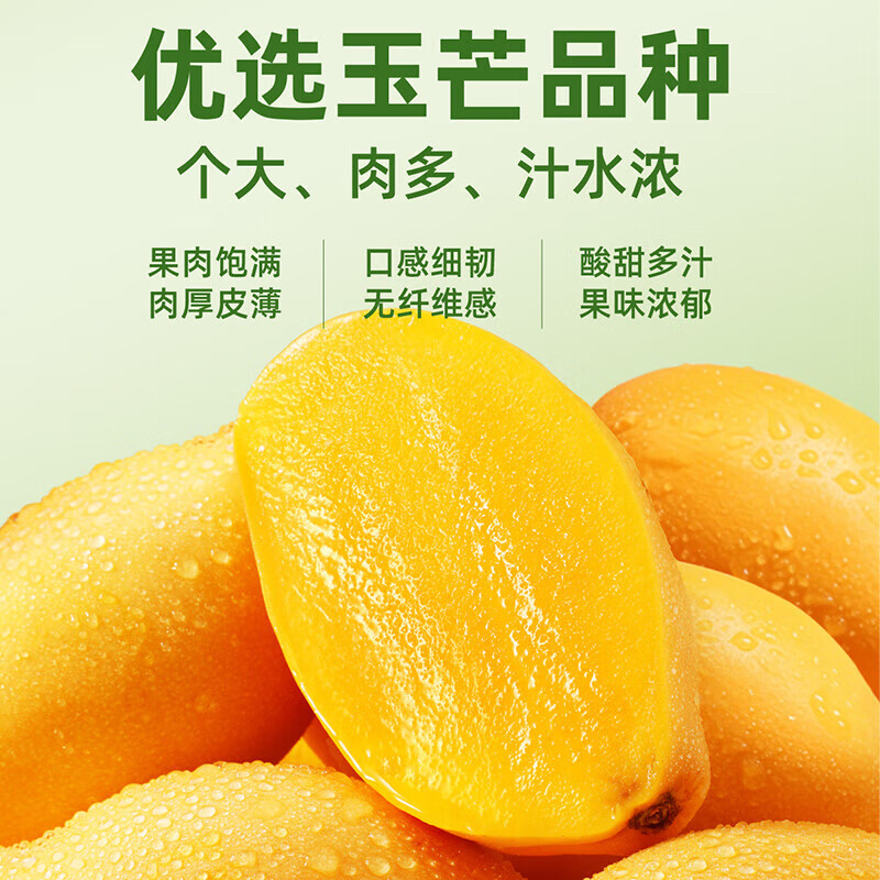 味滋源芒果干 水果干果脯休闲零食办公室下午茶小吃芒果肉 120g*2袋