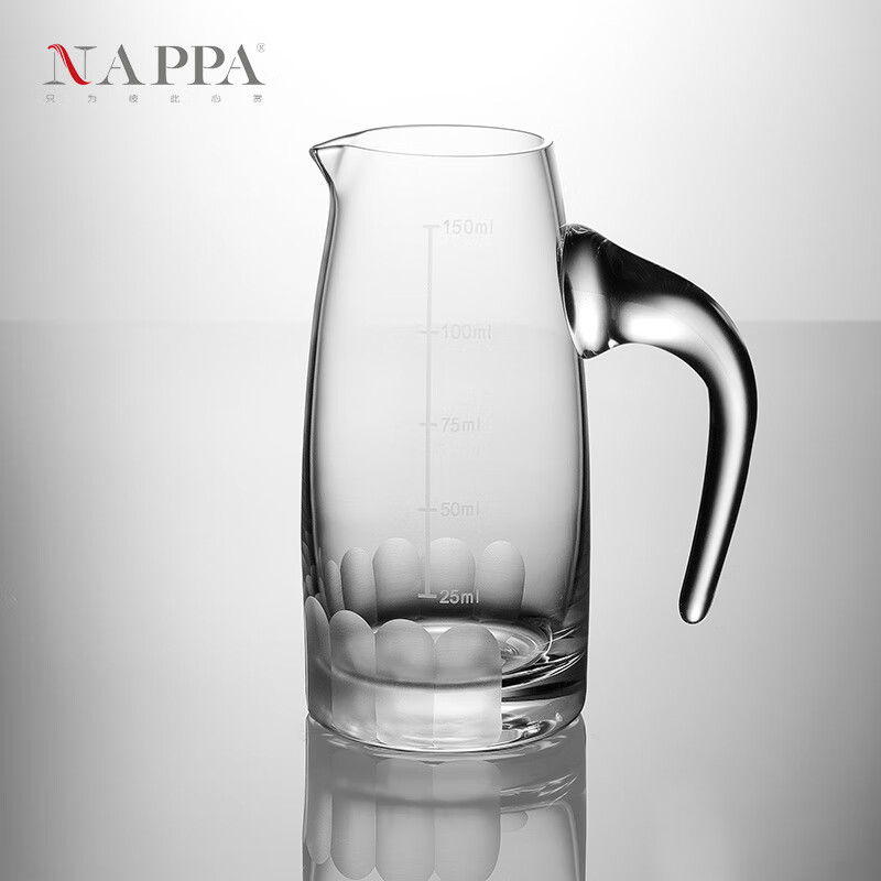 NAPPA白酒杯分酒壺水晶玻璃烈酒杯手工刻花分酒壺玻璃分酒壺 刻花花瓣