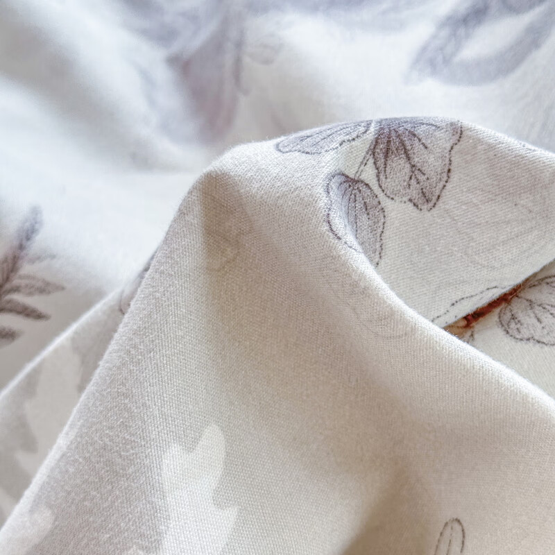 多兰诗（Duolanshi）磨毛四件套 春秋加厚保暖小清新宿舍卡通家用斜纹四件套 晚棠 1.8米 床笠款 被套180*220 四件套