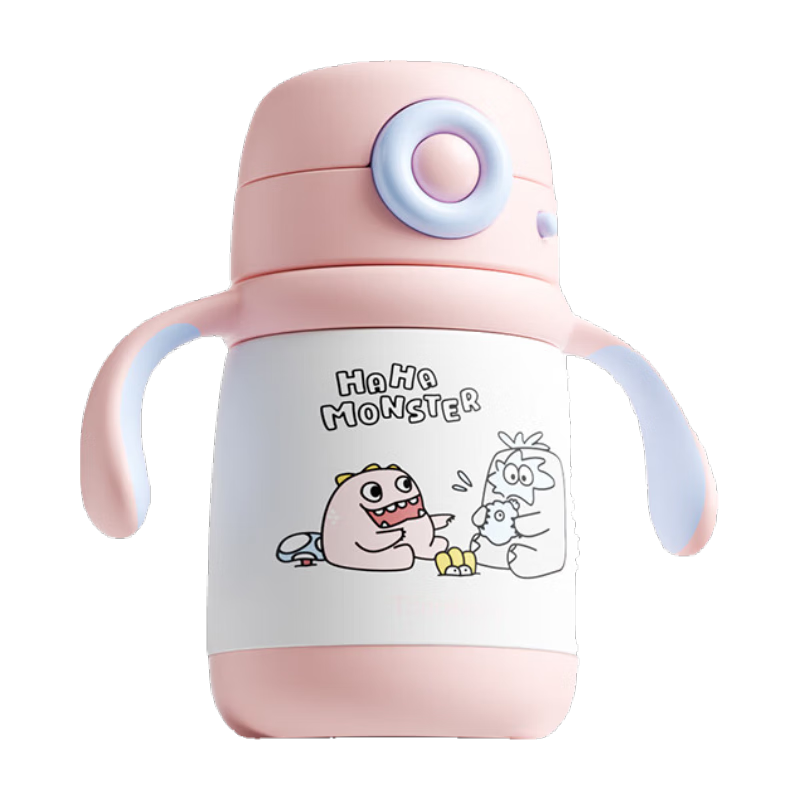 taoqibaby小學(xué)生保溫杯寶寶學(xué)飲吸管水壺水杯上學(xué)專(zhuān)用不銹鋼316L喝水杯