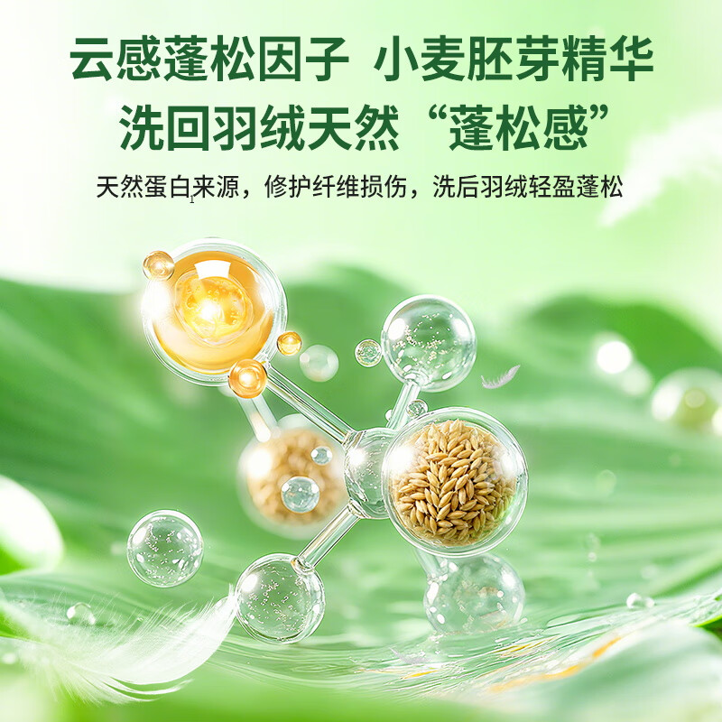 水卫士羽绒服蓬松洗涤剂专用清洗剂洗衣液去污渍去黄水洗机洗蓬松柔顺 【羽绒专用】2瓶丨蓬松柔顺