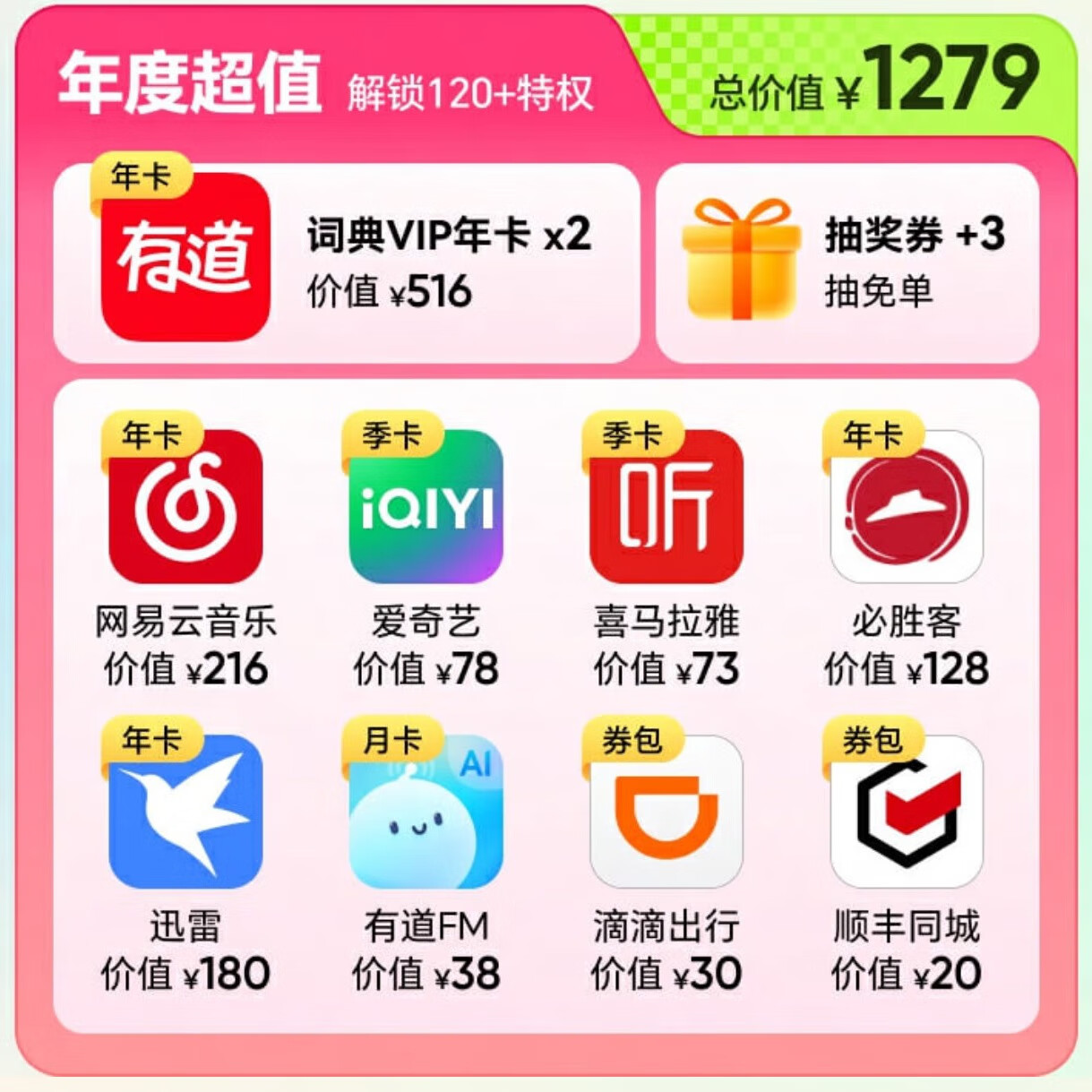 �����е��ʵ�����+�������꿨+�����ռ���+ϲ�����ż���+Ѹ���꿨+��ʤ���꿨9���Ա