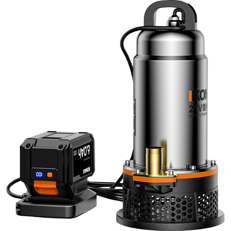 科麥斯鋰電潛水泵家用水井抽水泵農(nóng)用小型污水泵高揚(yáng)程灌溉澆菜抽水泵 21v鋰電潛水泵【6.0Ah電顯】雙電池10米水帶