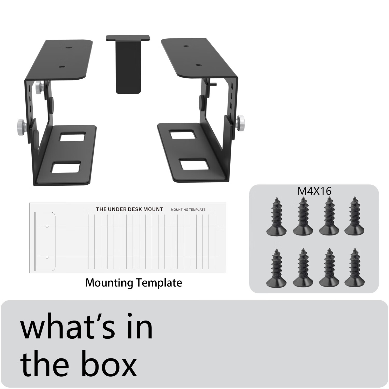 美易支笔记本小型电脑macmini主机路由器电视盒子桌下金属收纳支架NUC小米主机M4拓展坞 黑色4.5-8.3cm可调节高度DLT-02