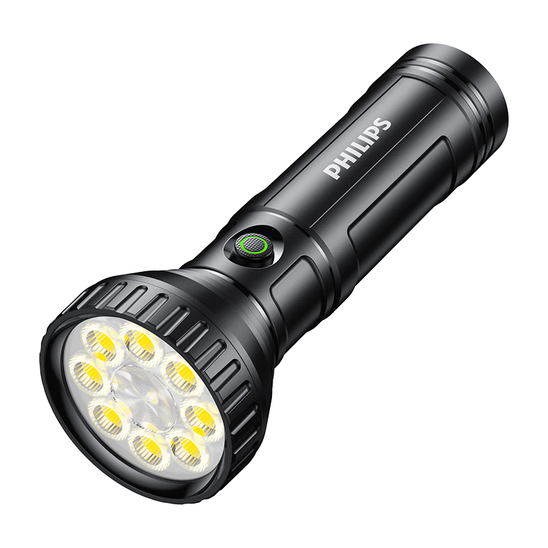 飛利浦(PHILIPS)手電強(qiáng)光高亮聚光遠(yuǎn)射九燈珠長續(xù)航充電便攜戶外應(yīng)急燈SFL1252/93