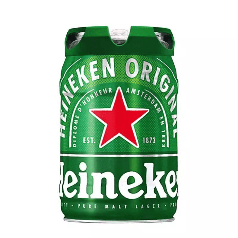 喜力啤酒5L金剛桶荷蘭原裝heineken黃啤扎啤鮮啤精釀生鐵大桶裝 喜力鐵金剛桶*1 5L