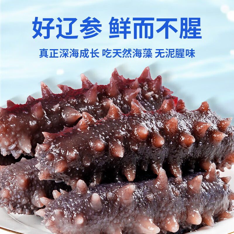 灯火岛即食海参大连冷冻辽刺参鲜食海参海鲜水产海参礼盒孕妇滋补品长辈 即食海参 1000g 36-40只礼袋装