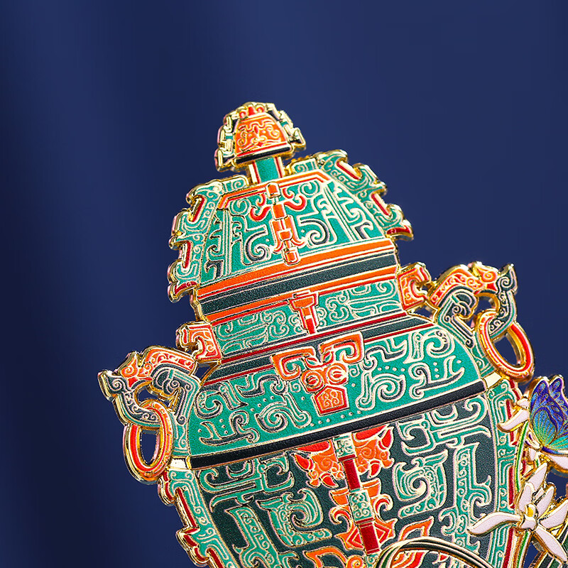 皿方罍金属冰箱贴北京故宫南京博物院文创定制湖南省博物馆纪念 皿方罍书签＞＞