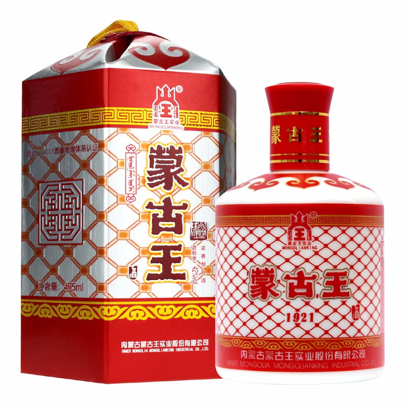 蒙古王浓香型白酒 42度红包整箱6瓶装475ml*6