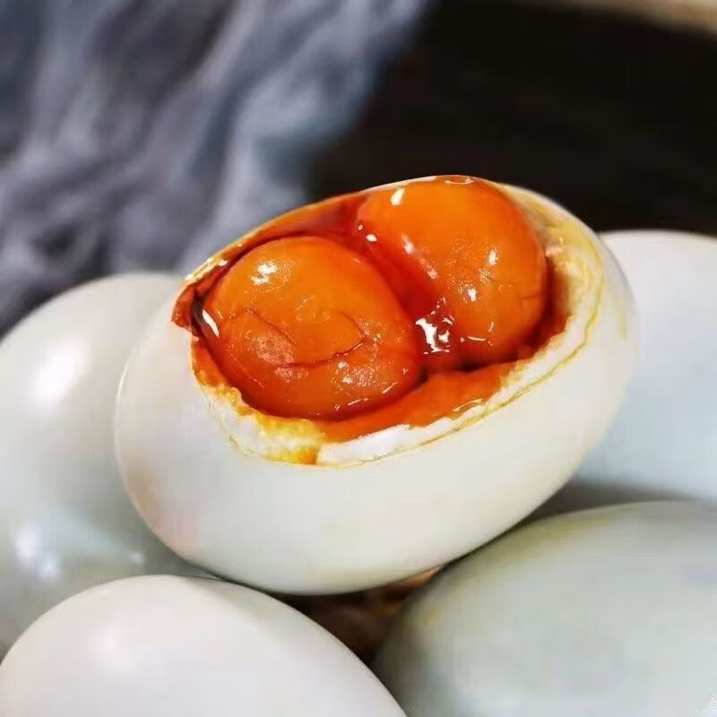 双黄咸鹅蛋沂蒙山特产土鹅蛋双黄鹅蛋咸蛋农家传统工艺腌制双黄蛋 双黄咸鹅蛋120克左右【20枚】精选装