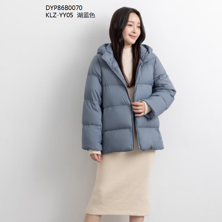 鸭鸭（YAYA）轻薄羽绒服女短款2025年新款时尚连帽简约气质冬季保暖外套女 浅紫色 3XL