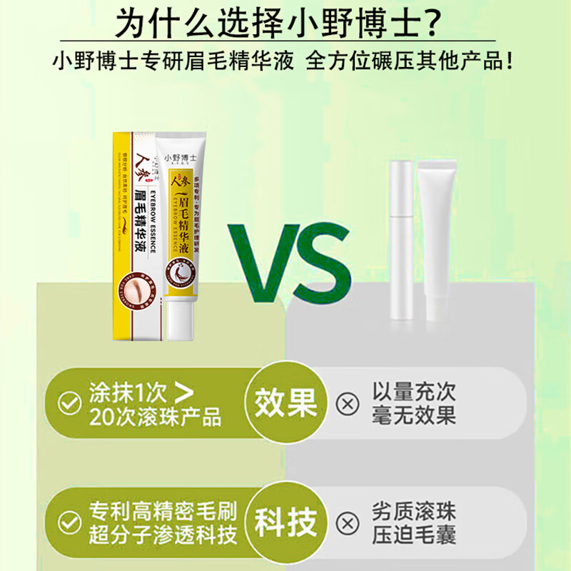 X.Y.B.S眉毛浓密增长液男女士快速生长营养医用级进口浓眉重度修复养护 单支装30g(体验装)