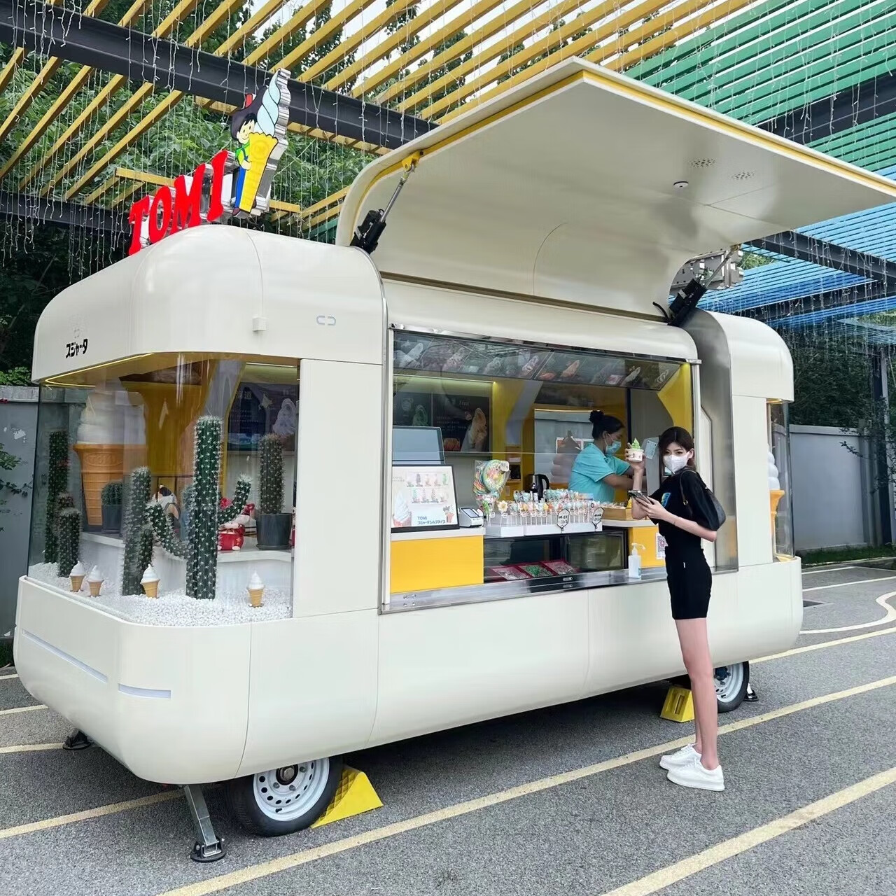 优选好货多功能移动商用餐厅景区露营地冰淇淋奶茶咖啡小吃摆摊车