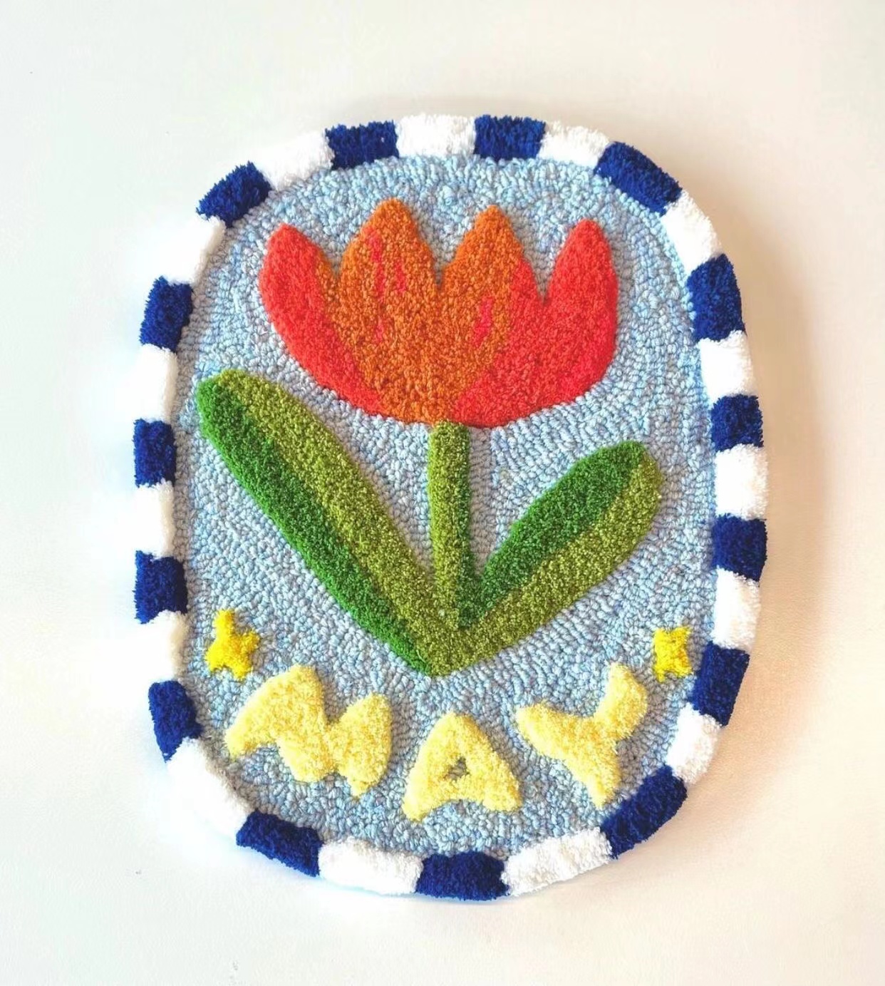 东方美绣戳戳绣郁金香卡通可爱毛线杯垫手工diy绣创意解压家居自己