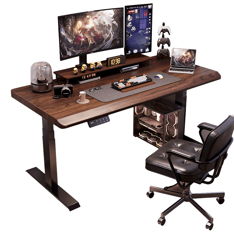 Τ¶��W1ʵľ�綯��������̨ʽ���������Ҽҹ���̨�칫��ѧϰ�����羺�� ��5CM���ڴ�ʵľ������ɫ-������˫��� 120x70�������װ+����6���ס� 1280Ԫ(������)