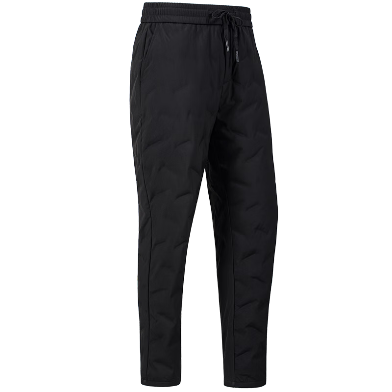 雪中飞羽绒裤男士冬季90鸭绒通勤游玩百搭一体式内胆保暖抗寒纯色长裤  69元包邮