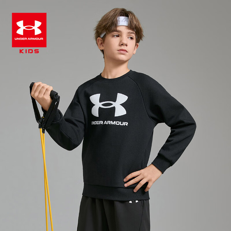 UNDER ARMOUR��������ŮͯԲ�쳤��T����ɫ�������¿��ͯ���¼�����ͷ���� ��ɫ 130 129Ԫ