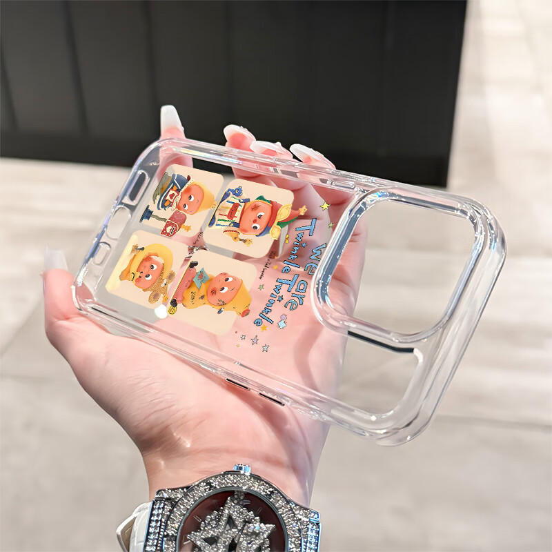 MPPMCK星星人手机壳适用苹 【透明-大孔】卡通星星小人高透不发黄 iPhone 16