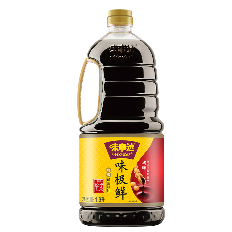 味事达 味极鲜系列 味极鲜1.9L【特级酱油】点蘸凉拌酿造酱油生抽酱油