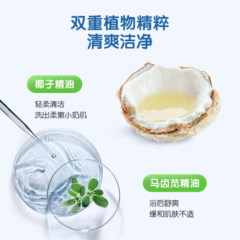 青蛙王子(FROGPRINCE)儿童婴儿洗发水沐浴露二合一 0-12岁椰油精华宝宝沐浴乳全家共享 【椰油植萃】儿童洗发沐浴露1L