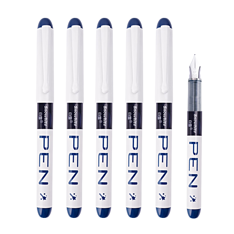 ��ѩ��snowhite��ֱҺʽ�ֱ�Сѧ�����꼶�⻻ī�Ҷ�ͯ����һ���Ըֱ�EF��0.38mm ī��ɫ6֧/�� FP10 10.28Ԫ