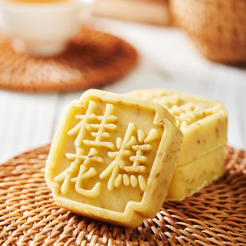 楊先生綠豆糕杭州特產(chǎn)綠豆餅好吃的桂花糕傳統(tǒng)甜點(diǎn)零食糕點(diǎn)小吃 桂花綠豆糕1盒