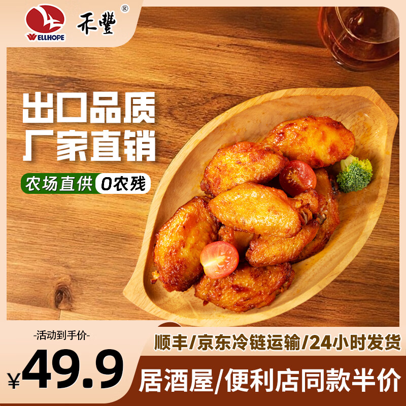 禾豐风味烤翅奥尔良空气炸锅鸡翅中翅根解馋追剧美食半成品 风味烤翅2袋装（共560g）