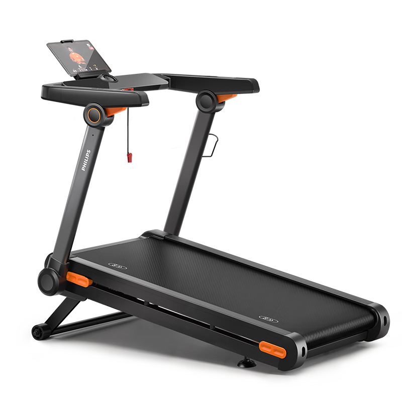 飞利浦智能跑步机全折叠家庭用静音室内健身房器材爬坡走步小黑侠3107T
