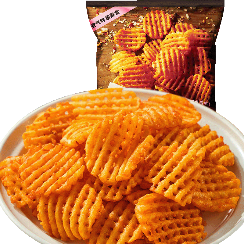 京鲜生安格瑞 裹粉香辣冷冻超脆薯格400g 空气炸锅食材 薯制品 