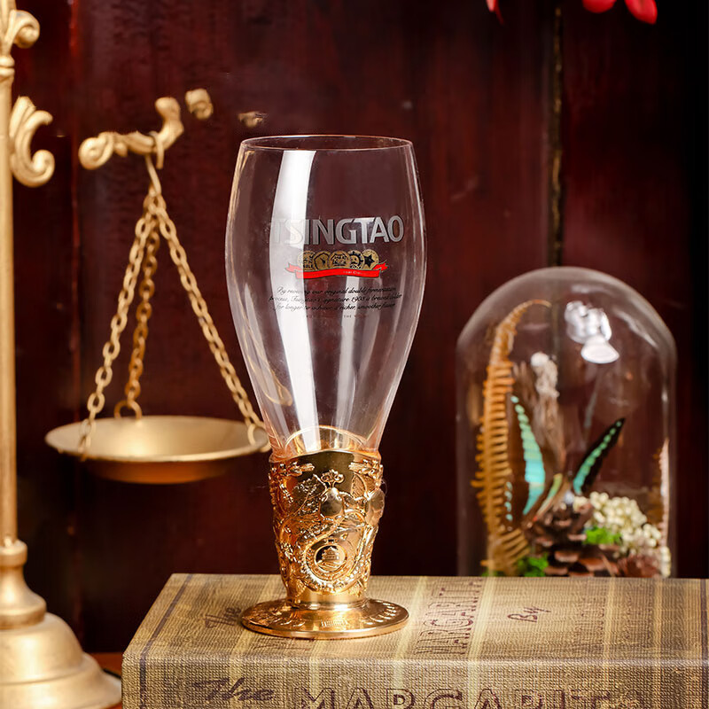青岛啤酒（TsingTao）青岛啤酒杯青岛啤酒博物馆文创 时光之印啤酒杯 单杯
