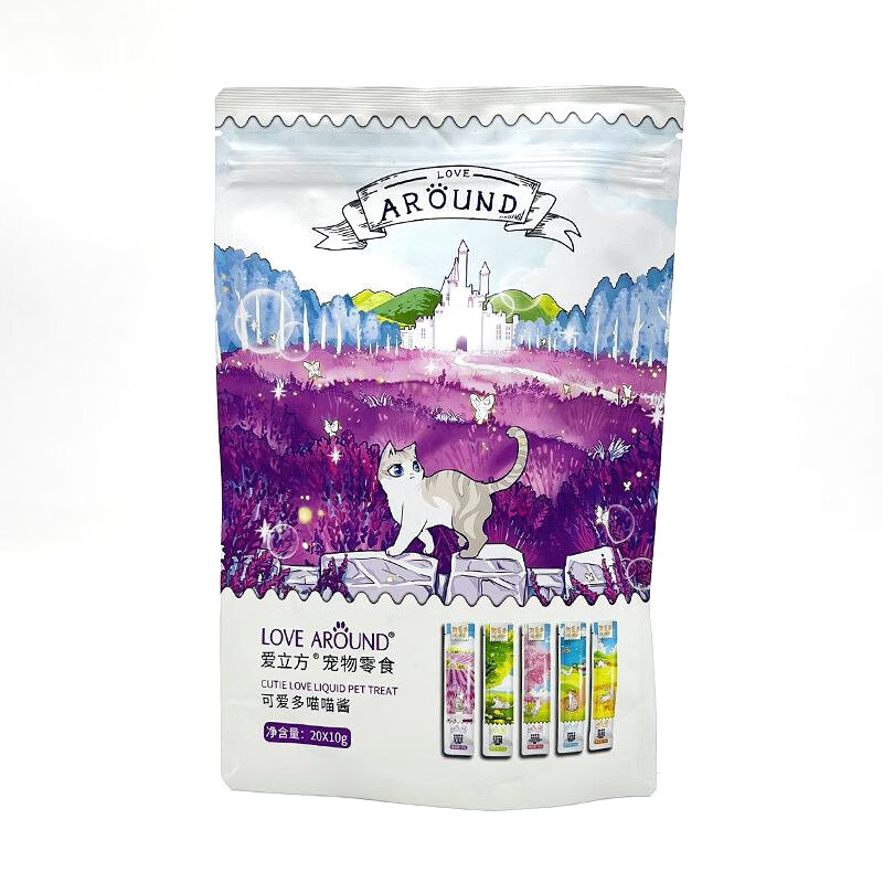 爱立方冻干猫粮主食生骨肉鸡肉鹌鹑鸭肉鱼肉冻干肉干成猫幼猫猫条 可爱多喵喵酱猫条20条